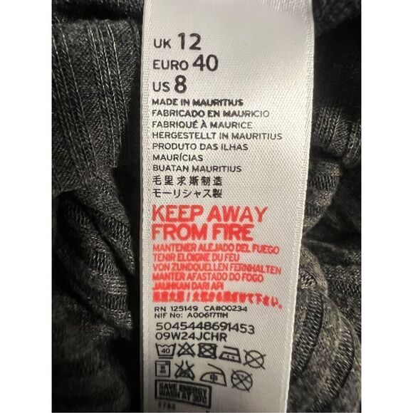 TOPSHOP Crop Top Gray Size 8 - Picture 5 of 6